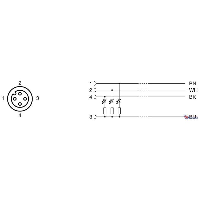 Кабель для датчиків Pepperl+Fuchs V1-G-E8W-OR5M-POC