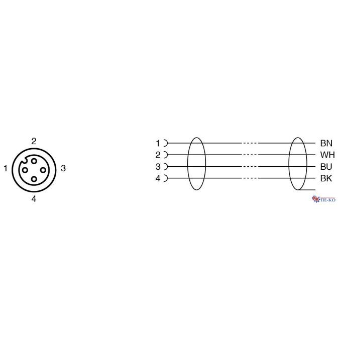 Кабель для датчиків Pepperl+Fuchs V1-GV4A-25M-PUR-ABG0