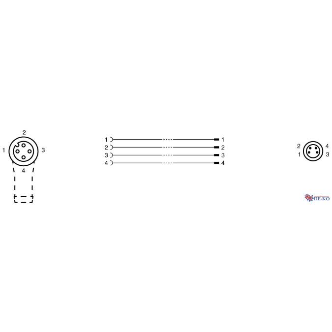 Кабель з роз'ємами Pepperl+Fuchs V1-W-0,3M-PUR-V31-GM