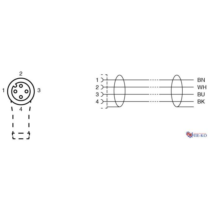 Кабель для датчиків Pepperl+Fuchs V1-W-15M-PUR-ABG