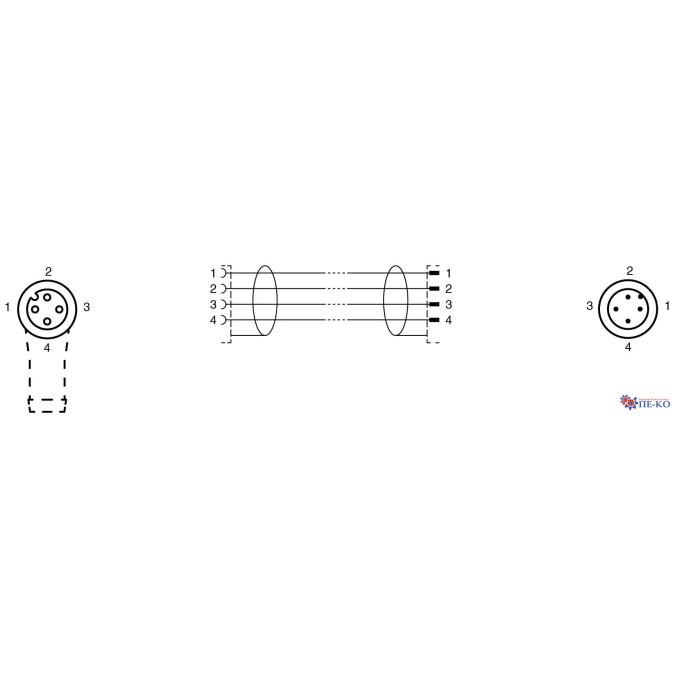 Кабель з роз'ємами Pepperl+Fuchs V1-W-5M-PUR-ABG-V1-G
