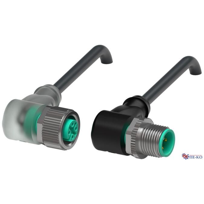 Кабель з роз'ємами Pepperl+Fuchs V1-W-E2-BK0,3M-PUR-U-V1-W