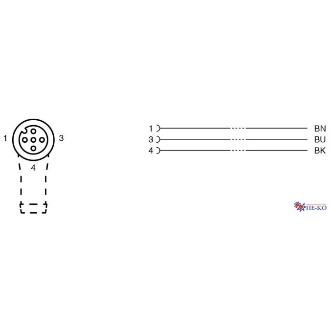 Кабель для датчиків Pepperl+Fuchs V11-W-2M-PUR