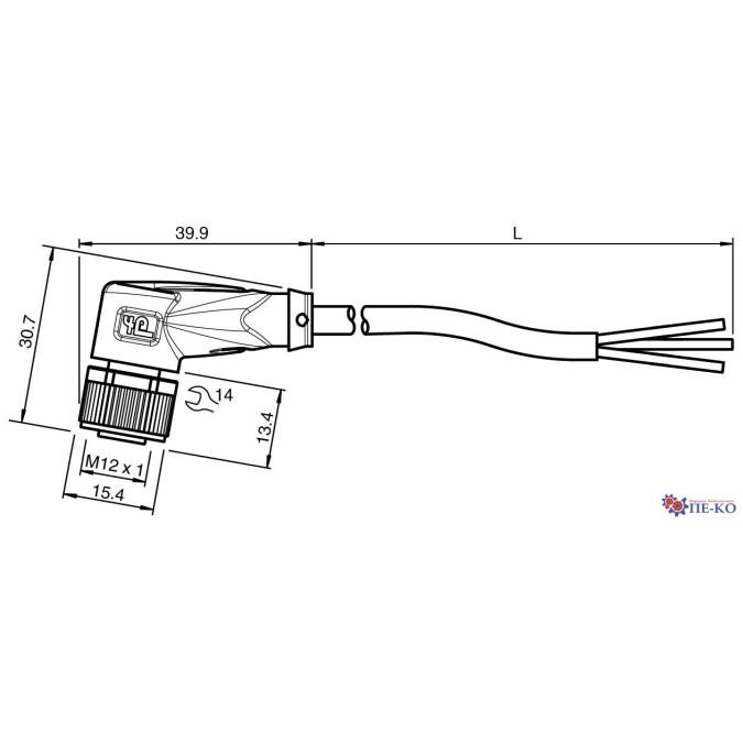 Кабель для датчиків Pepperl+Fuchs V11-W-2M-PVC