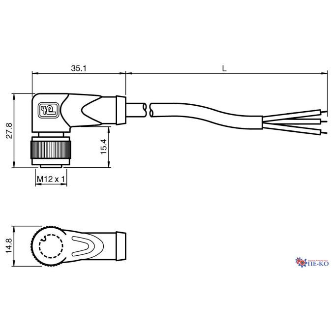 Кабель для датчиків Pepperl+Fuchs V11-W-7M-PVC-Y230826
