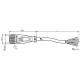 Кабель для датчиків Pepperl+Fuchs V15-G-0,3M-PUR
