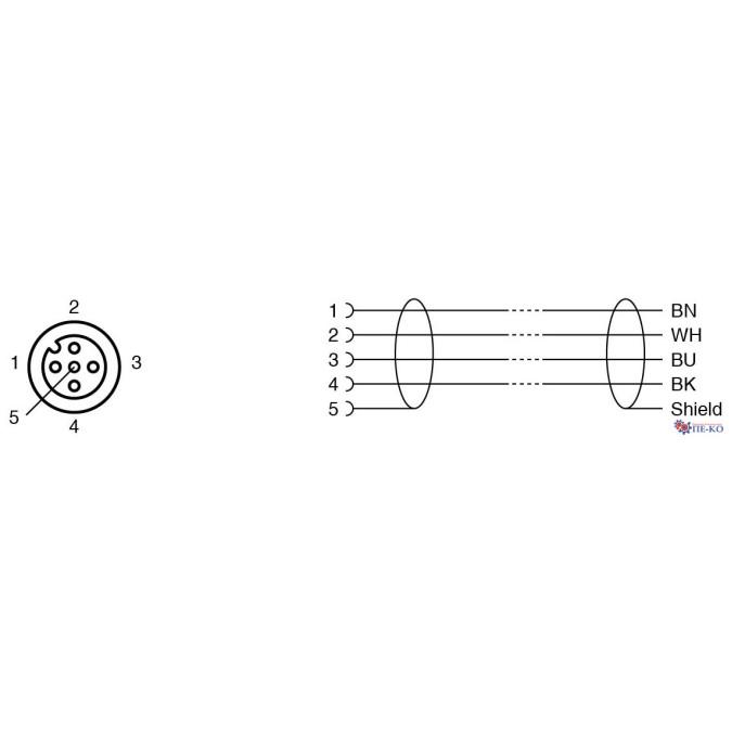 Кабель для датчиків Pepperl+Fuchs V15-G-5M-PUR-ABG5