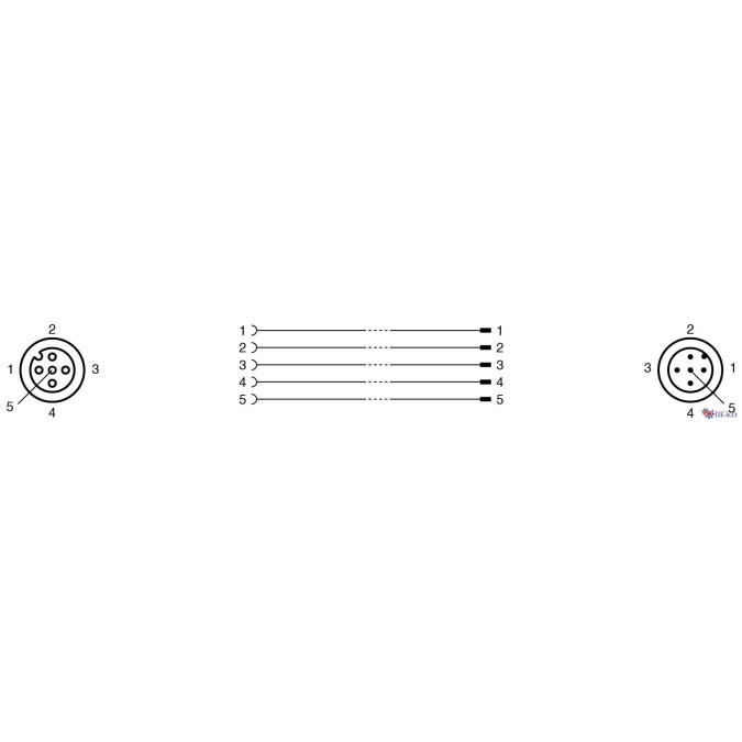 Кабель з роз'ємами Pepperl+Fuchs V15-G-BK2M-PUR-U-V15-G