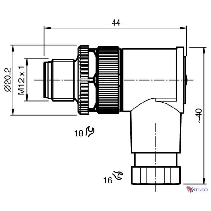 Роз'єм Pepperl+Fuchs V15S-W