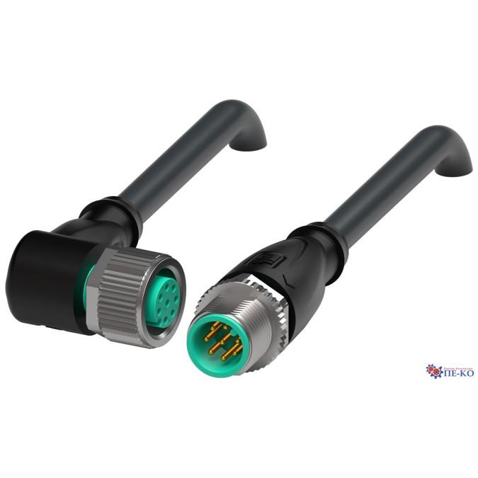 Кабель з роз'ємами Pepperl+Fuchs V19-W-BK0,6M-PUR-U/ABG-V19-G