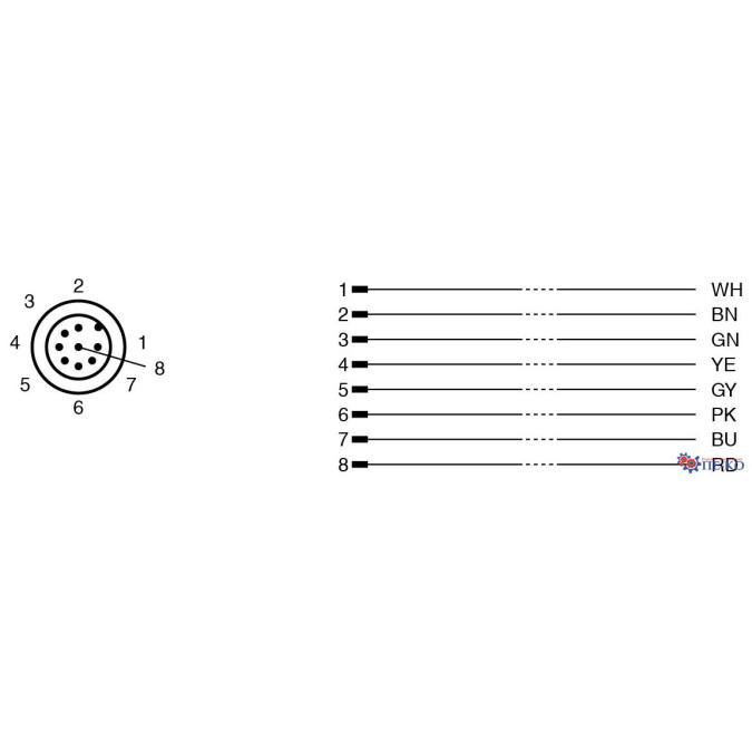 Кабель з роз'ємом Pepperl+Fuchs V19S-G-BK5M-PUR-U