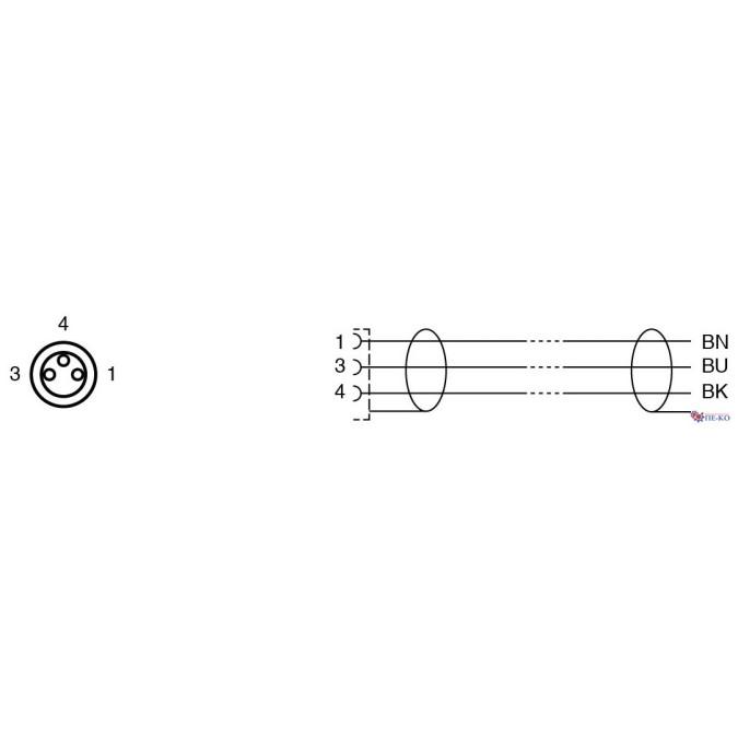 Кабель для датчиків Pepperl+Fuchs V3-GM-1,5M-PUR-ABG