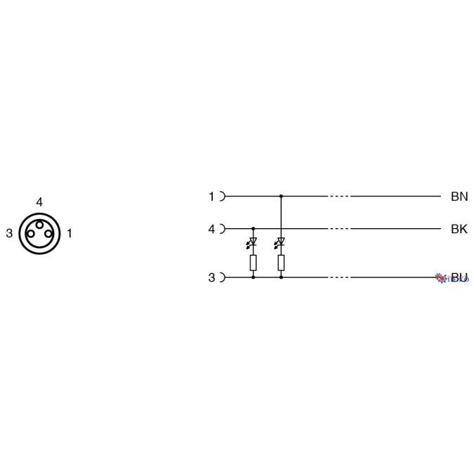 Кабель для датчиків Pepperl+Fuchs V3-GM-E2-5M-PUR