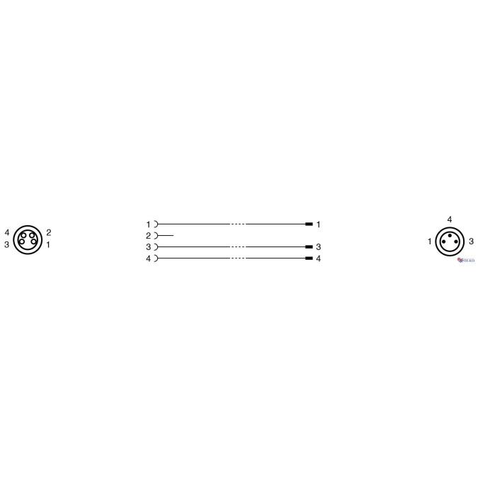 Кабель з роз'ємами Pepperl+Fuchs V31-GM-0,5M-PUR-V3-GM