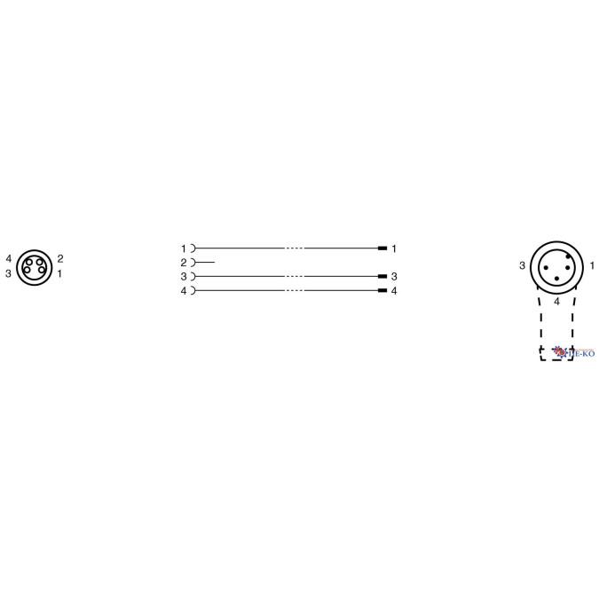 Кабель з роз'ємами Pepperl+Fuchs V31-GM-5M-PVC-V11-W