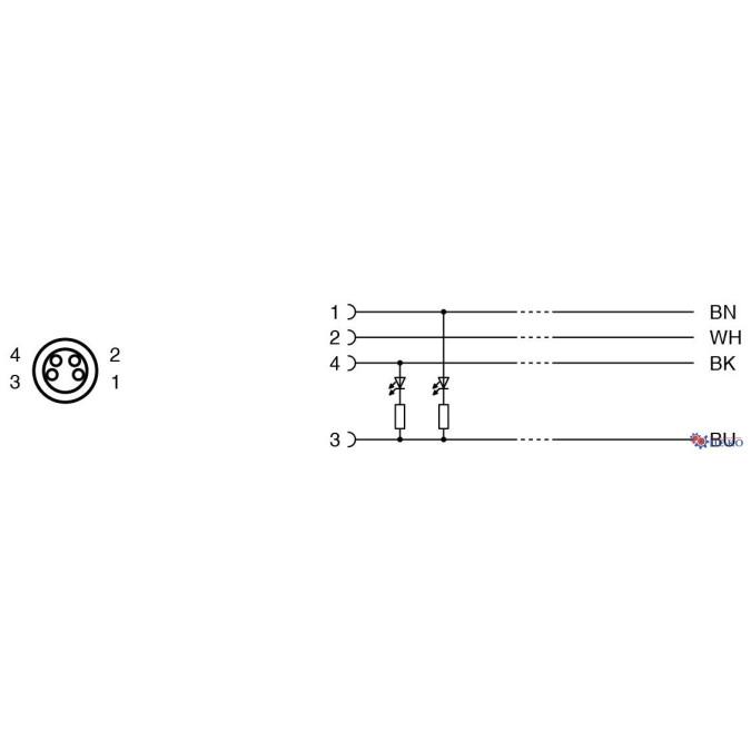 Кабель для датчиків Pepperl+Fuchs V31-GM-A2-BK5M-PUR-U
