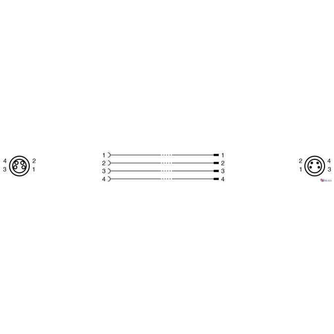 Кабель з роз'ємами Pepperl+Fuchs V31-GM-BK30M-PUR-U-V31-GM