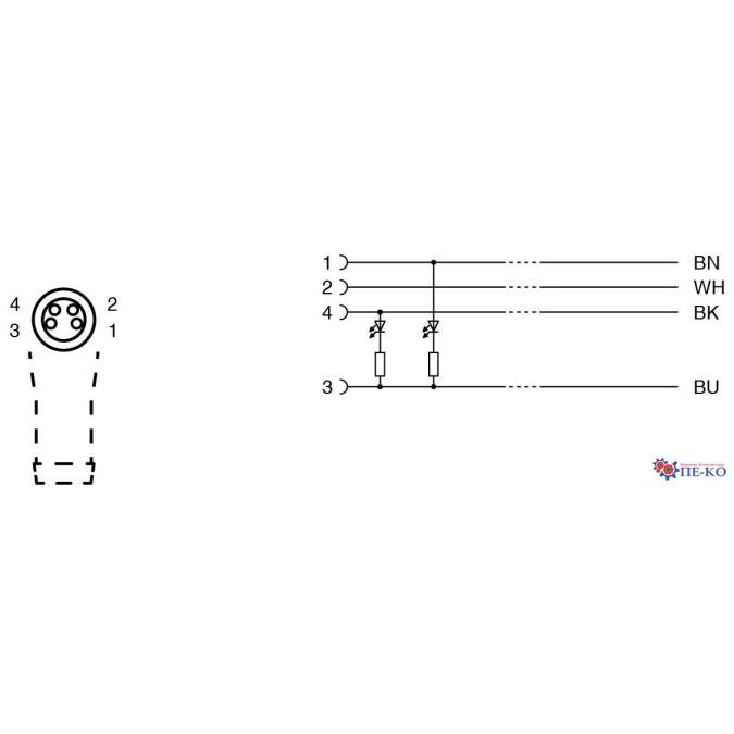 Кабель для датчиків Pepperl+Fuchs V31-WM-A2-BK10M-PUR-U