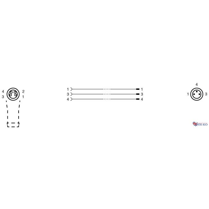 Кабель з роз'ємами Pepperl+Fuchs V31-WM-BK2M-PVC-U-V3-GM