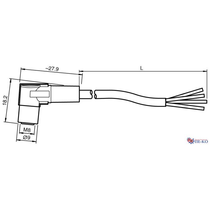 Кабель для датчиків Pepperl+Fuchs V31-WR-5M-PUR