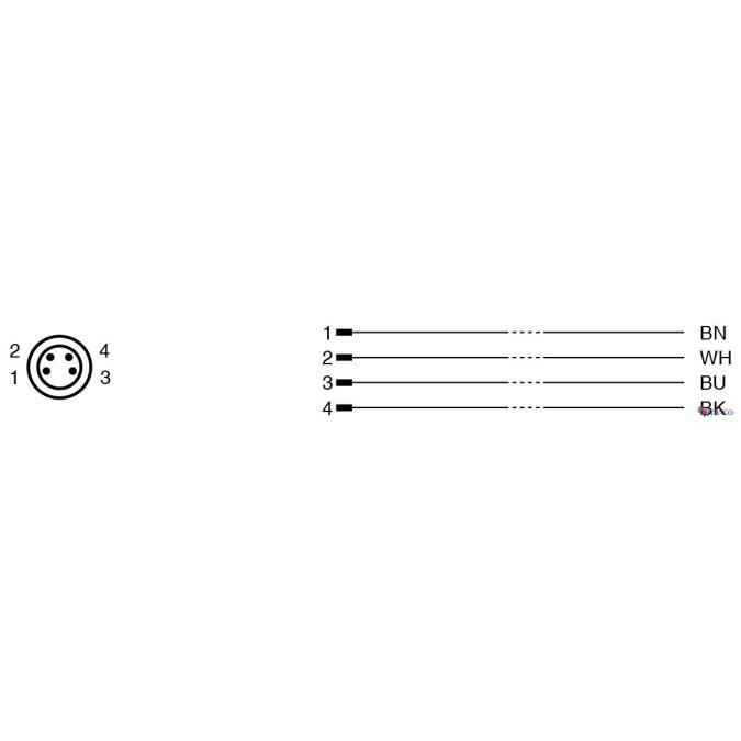 Кабель з роз'ємом Pepperl+Fuchs V31S-GM-BK0,3M-PUR-U