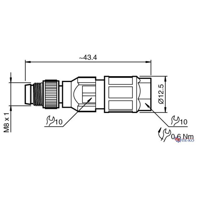 Роз'єм Pepperl+Fuchs V3S-GM-Q4