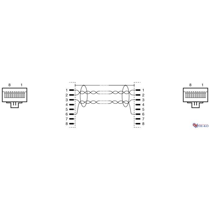 Кабель з роз'ємами Pepperl+Fuchs V45-GP-10M-PUR-ABG-V45-G