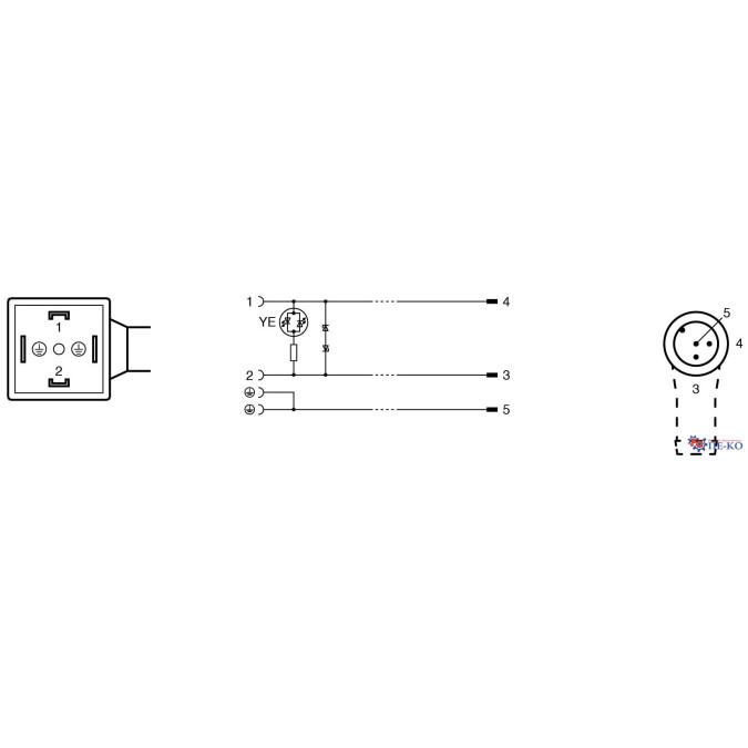 Кабель з роз'ємами Pepperl+Fuchs VMA-2+P/Z2-0,3M-PVC-V1-W
