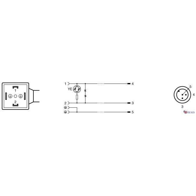Кабель з роз'ємами Pepperl+Fuchs VMA-2+P/Z2-1M-PUR-V1-G