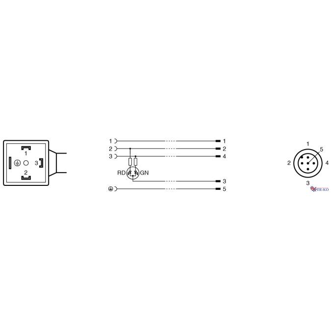 Кабель з роз'ємами Pepperl+Fuchs VMA-3+P/L1-2M-PUR-V1-G
