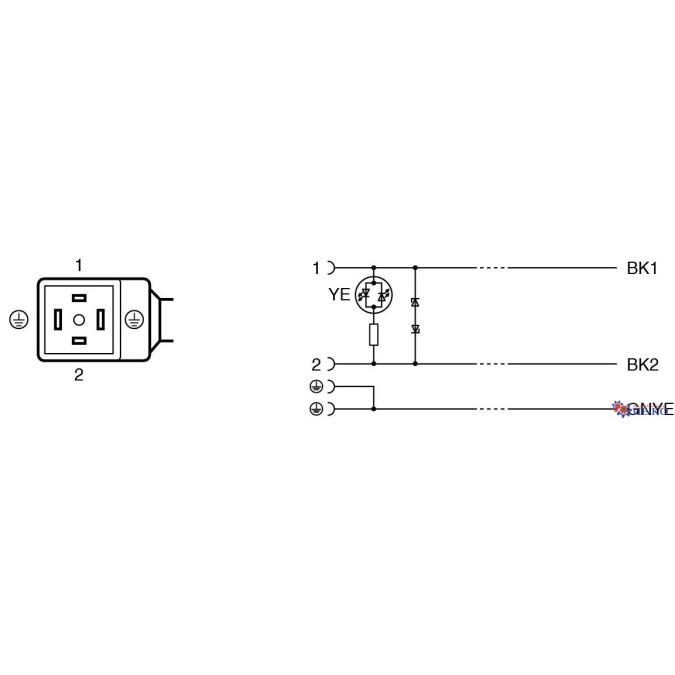 Кабель з роз'ємом Pepperl+Fuchs VMC-2+P/Z2-10M-PUR