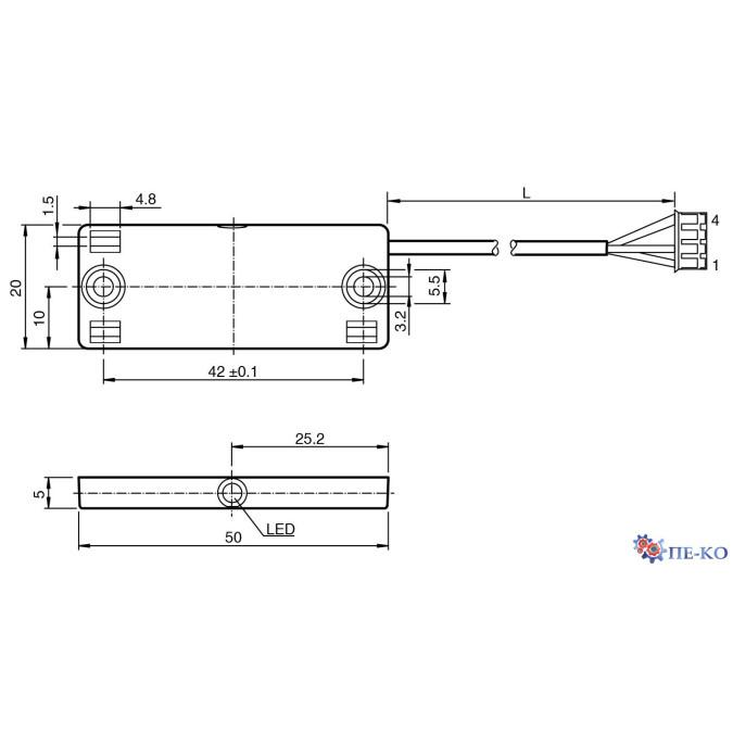 Ємнісний датчик Pepperl+Fuchs CBN10-F46E-E2-0,47M-Y70115830