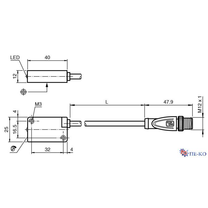 Ємнісний датчик Pepperl+Fuchs CBN15-F64-A2-1M-V1