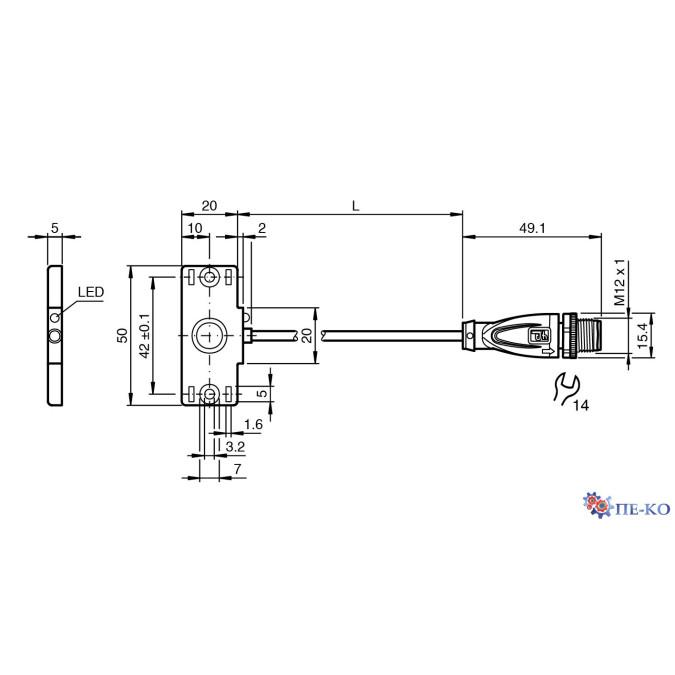 Ємнісний датчик Pepperl+Fuchs CBN5-F46-E2-Y320222