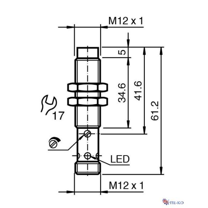 Ємнісний датчик Pepperl+Fuchs CBN8-12GH60-E2-V1