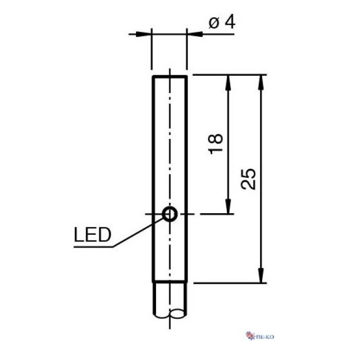 Індуктивний датчик Pepperl+Fuchs NBB0,8-4M25-E2-5M
