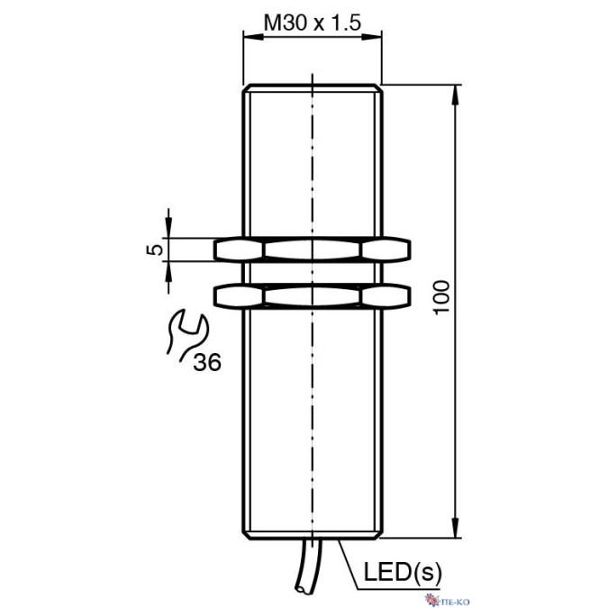 Індуктивний датчик Pepperl+Fuchs NBB10-30GM100-E2-Y233378
