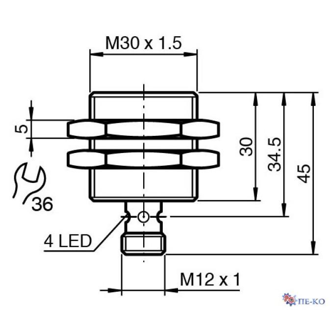 Індуктивний датчик Pepperl+Fuchs NBB10-30GM30-E0-T-V1-Y263235