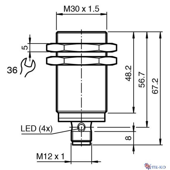 Індуктивний датчик Pepperl+Fuchs NBB10-30GM50-E2-V1