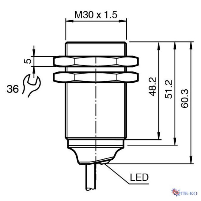 Індуктивний датчик Pepperl+Fuchs NBB15-30GM50-E2-8M