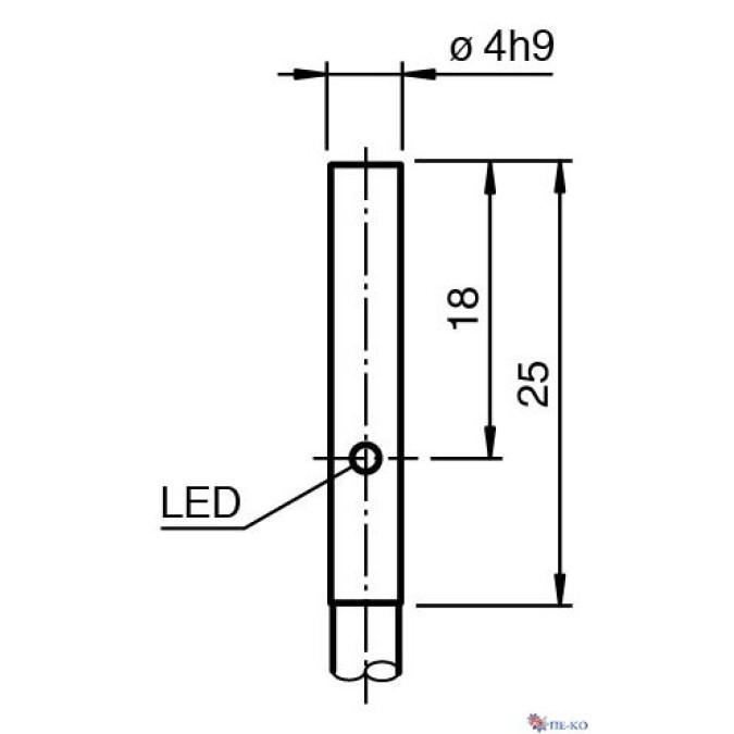 Індуктивний датчик Pepperl+Fuchs NBB1,5-4M25-E2-5M-PUR