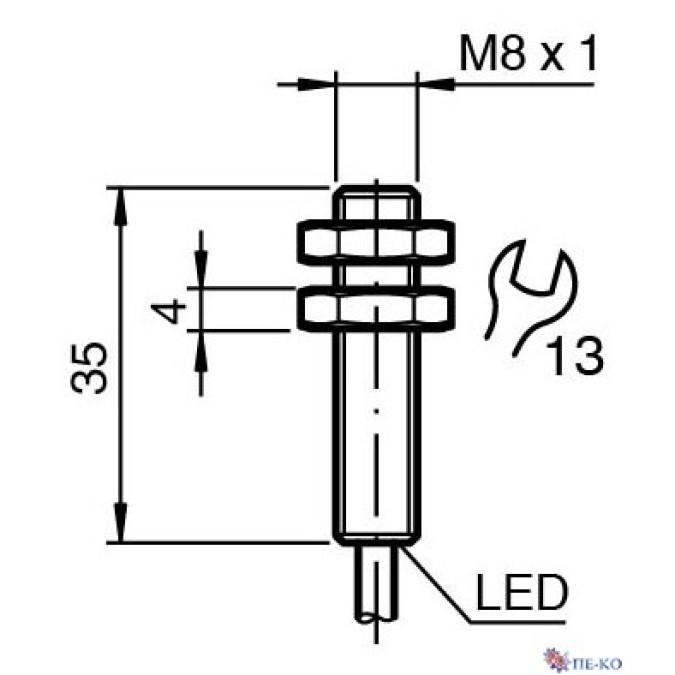 Індуктивний датчик Pepperl+Fuchs NBB2-8GM35-E2-3M-PUR