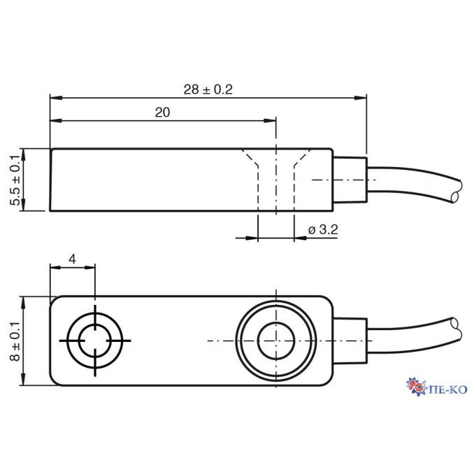 Індуктивний датчик Pepperl+Fuchs NBB2-F76-E0-0,5M