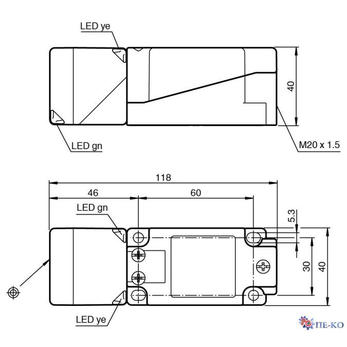 Індуктивний датчик Pepperl+Fuchs NBB20-U3-A2