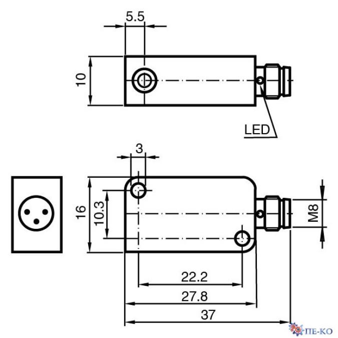 Індуктивний датчик Pepperl+Fuchs NBB3-V3-E2-V3