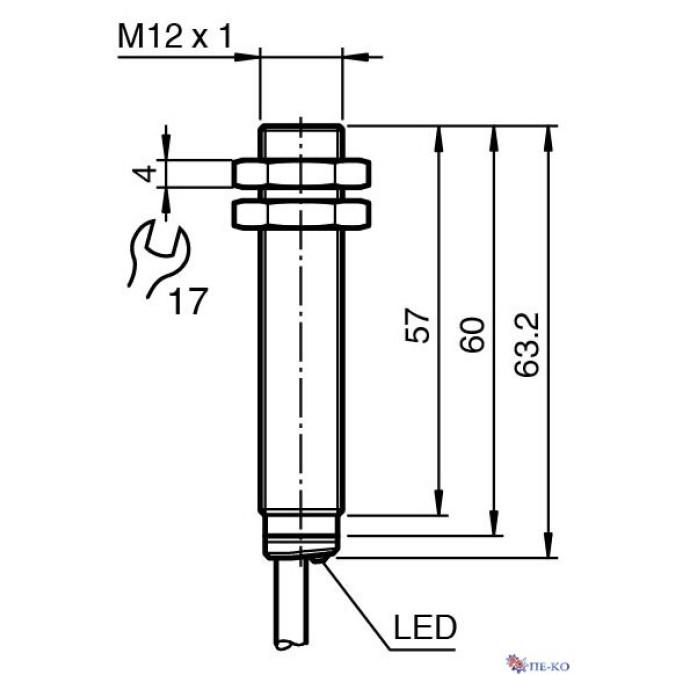 Індуктивний датчик Pepperl+Fuchs NBB4-12GM60-E2-5M