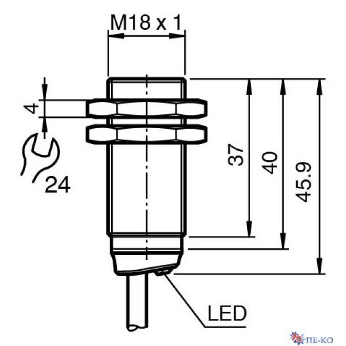 Індуктивний датчик Pepperl+Fuchs NBB5-18GM40-E2-5M