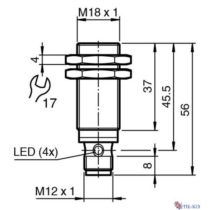 Індуктивний датчик Pepperl+Fuchs NBB5-18GM40-E2-V1