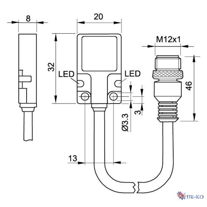 Індуктивний датчик Pepperl+Fuchs NBB5-F104M-E2-C-200MM-V1