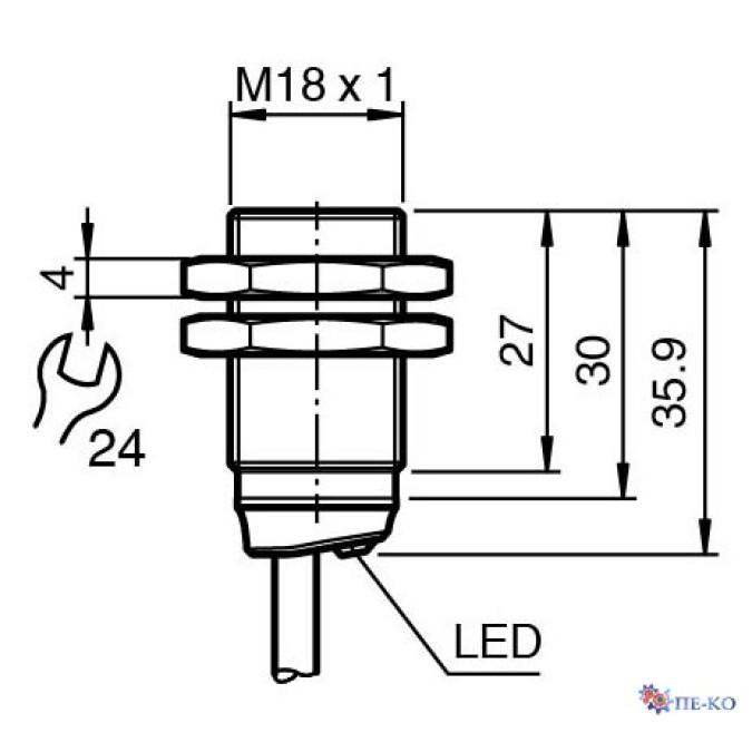 Індуктивний датчик Pepperl+Fuchs NBB8-18GM30-E2-5M